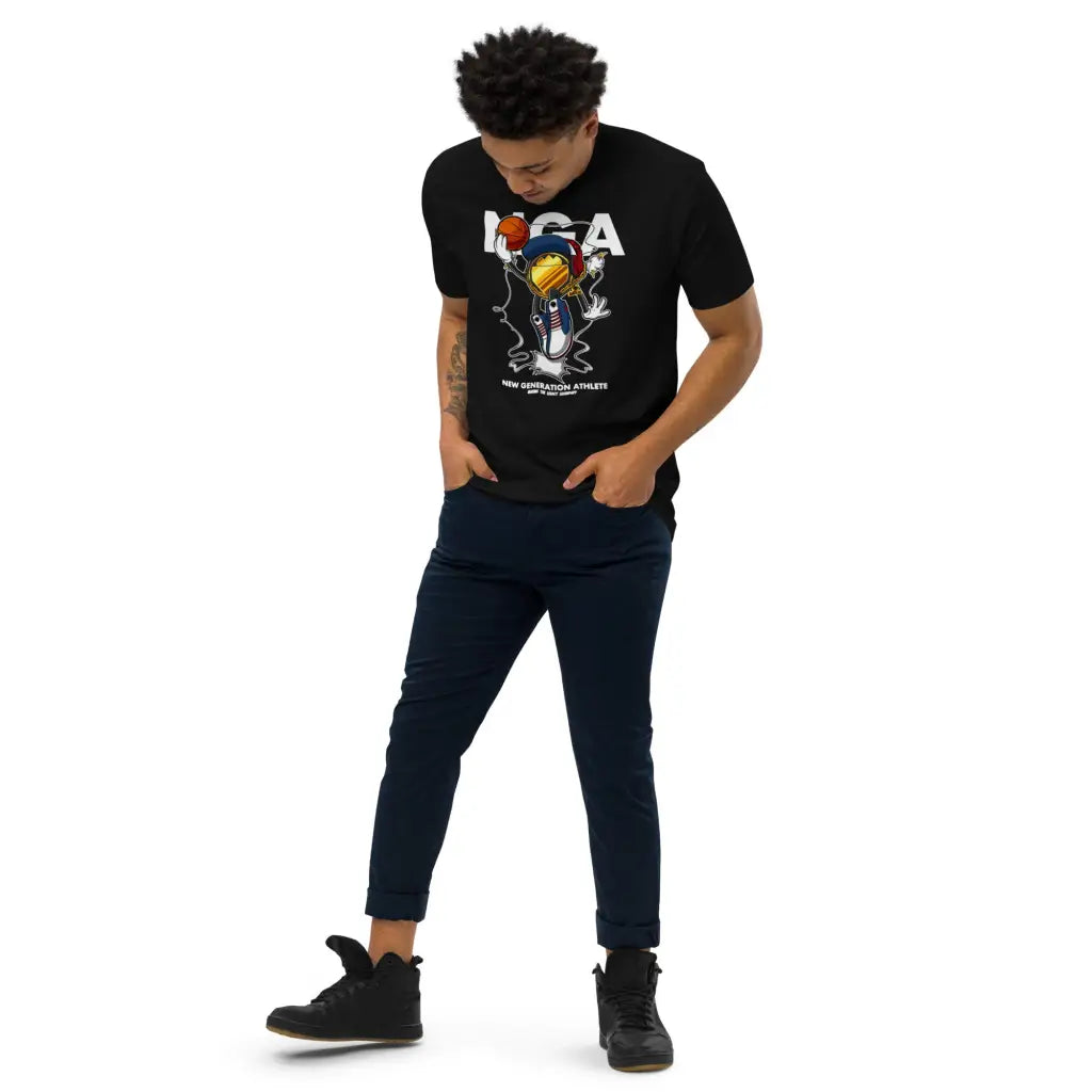 Men’s premium heavyweight tee - Black / S - T-shirt