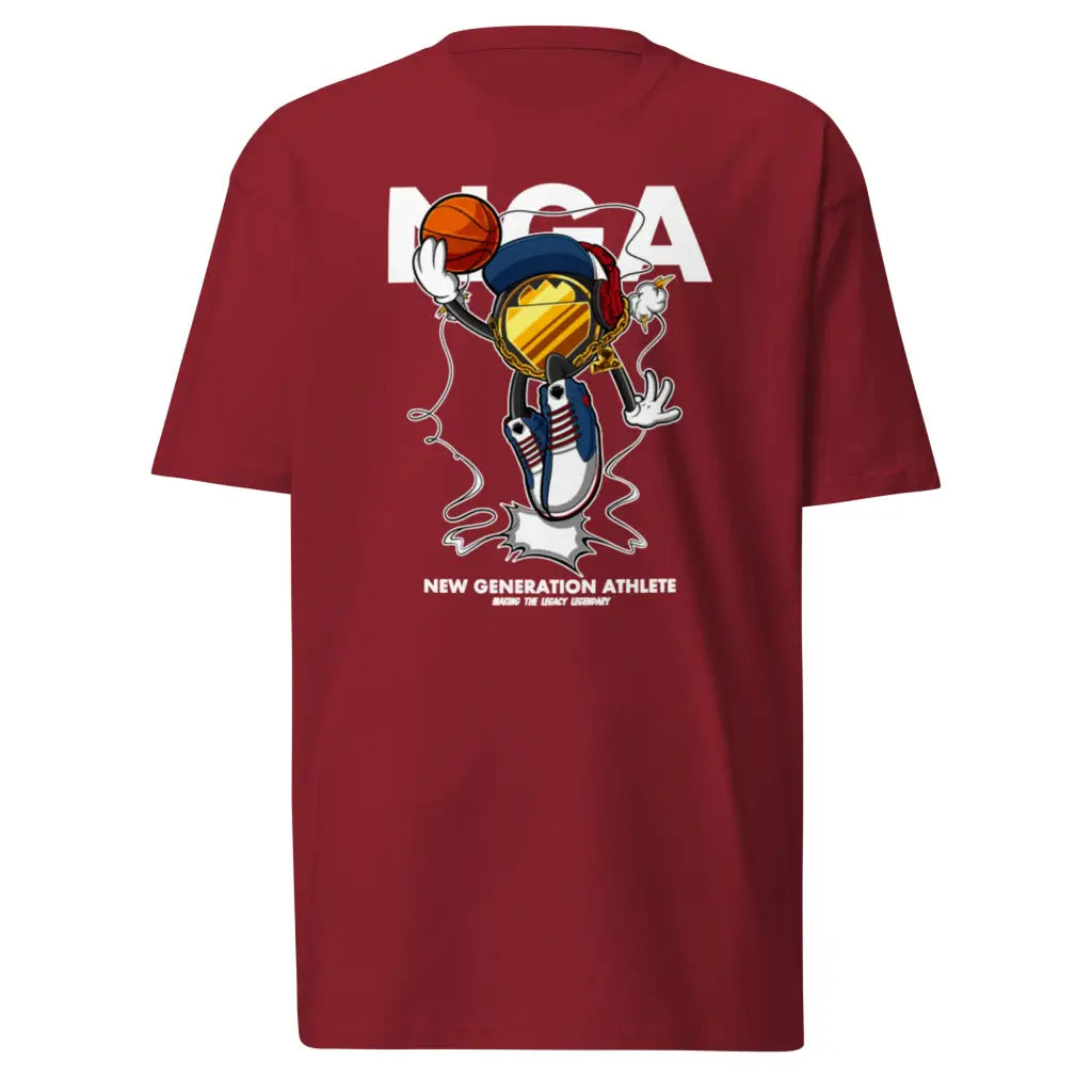 Men’s premium heavyweight tee - Brick Red / S - T-shirt