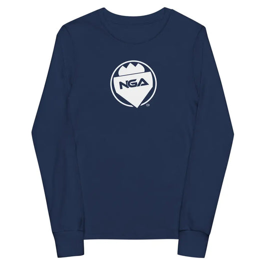 Youth long sleeve tee - Navy / S