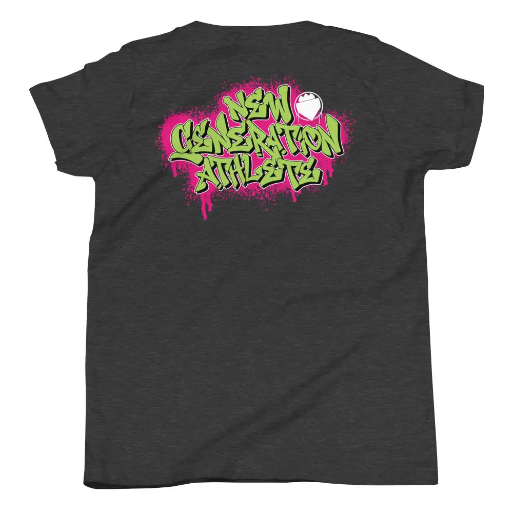 Urban Graffiti Kids Tee - Dark Grey Heather / S - T-shirt