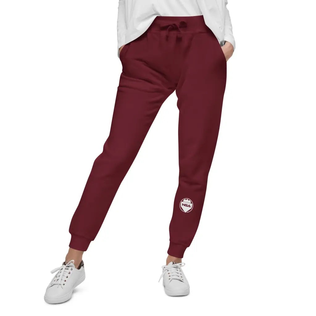 Women’s fleece sweatpants - Maroon / XS