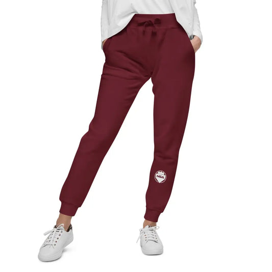 Women’s fleece sweatpants - Maroon / XS