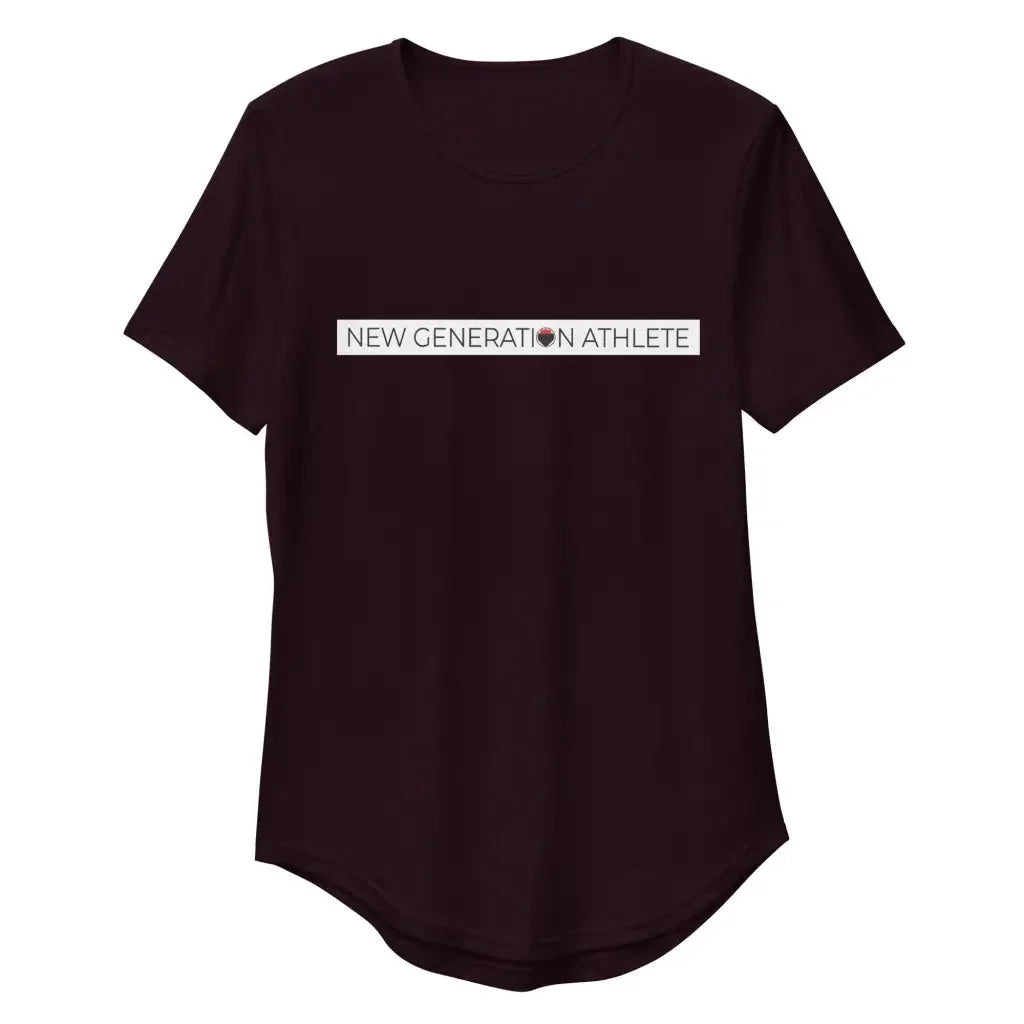 Men’s Curved Hem T-Shirt - Oxblood Black / S - T-shirt