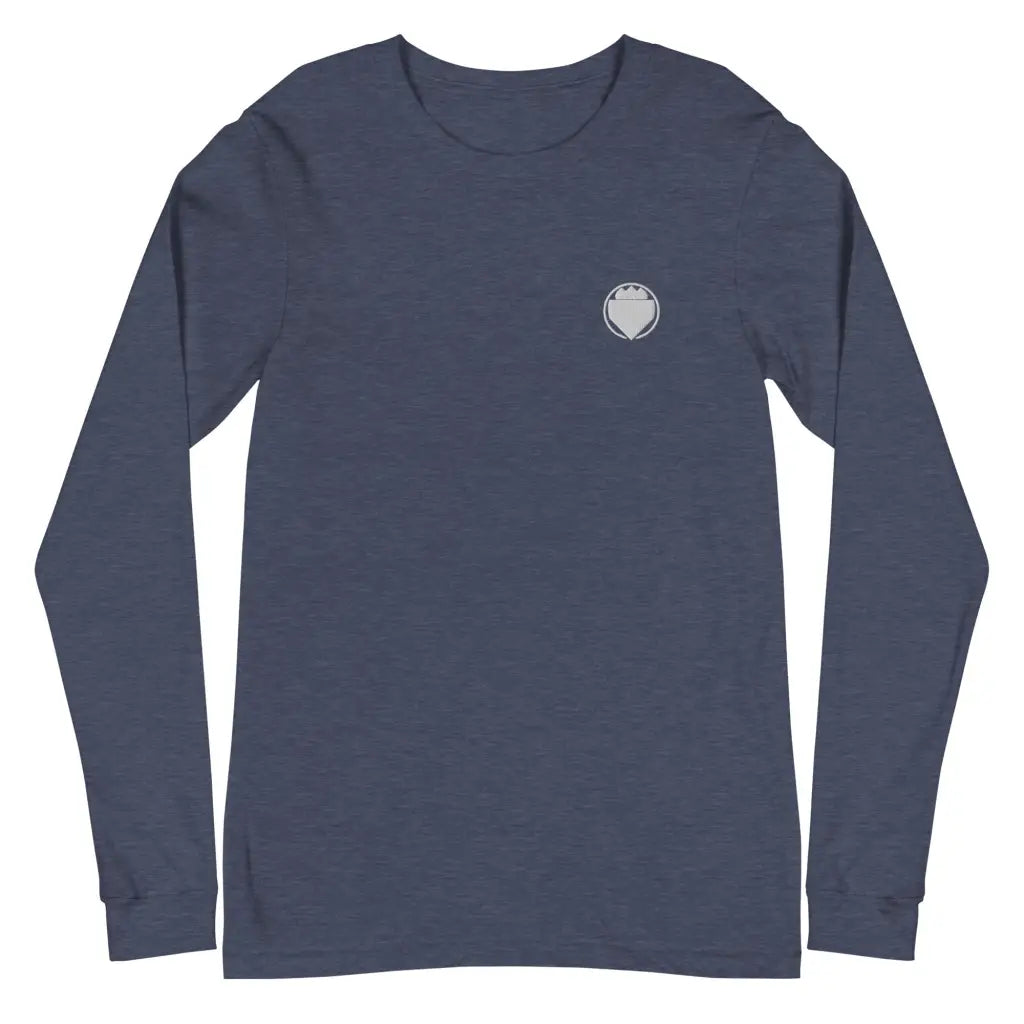 Men’s Long Sleeve Tee - Heather Navy / XS - Long Sleeve Tee