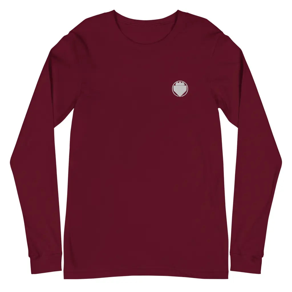 Men’s Long Sleeve Tee - Maroon / XS - Long Sleeve Tee