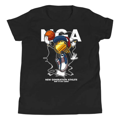 Nga Emblem Kids Urban Graphic Tee - Black / S - T-shirt