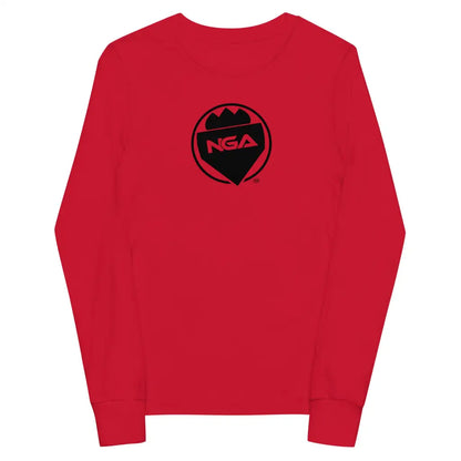 Youth long sleeve tee - Red / S