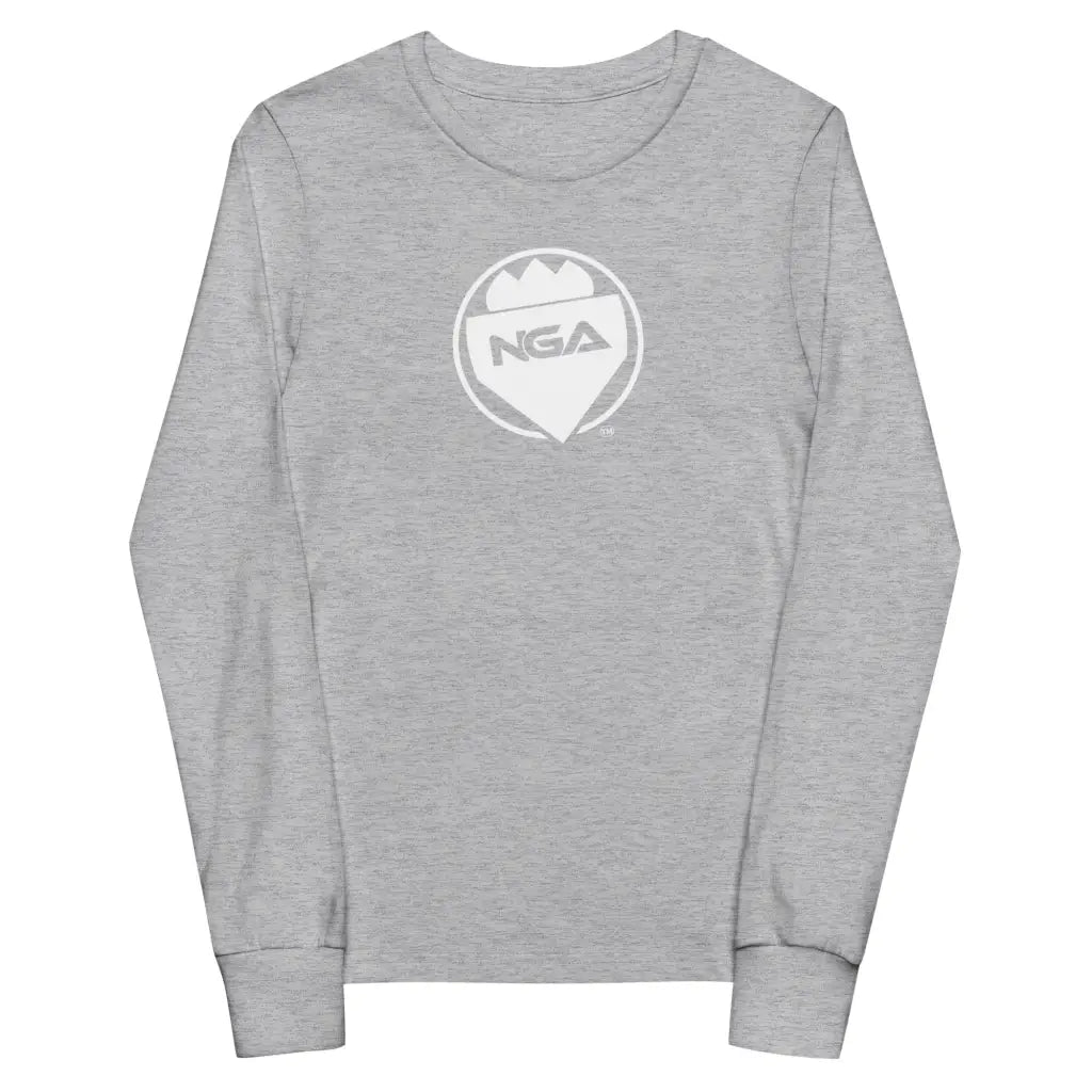 Youth long sleeve tee - Athletic Heather / S