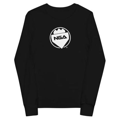 Youth long sleeve tee - Black / S