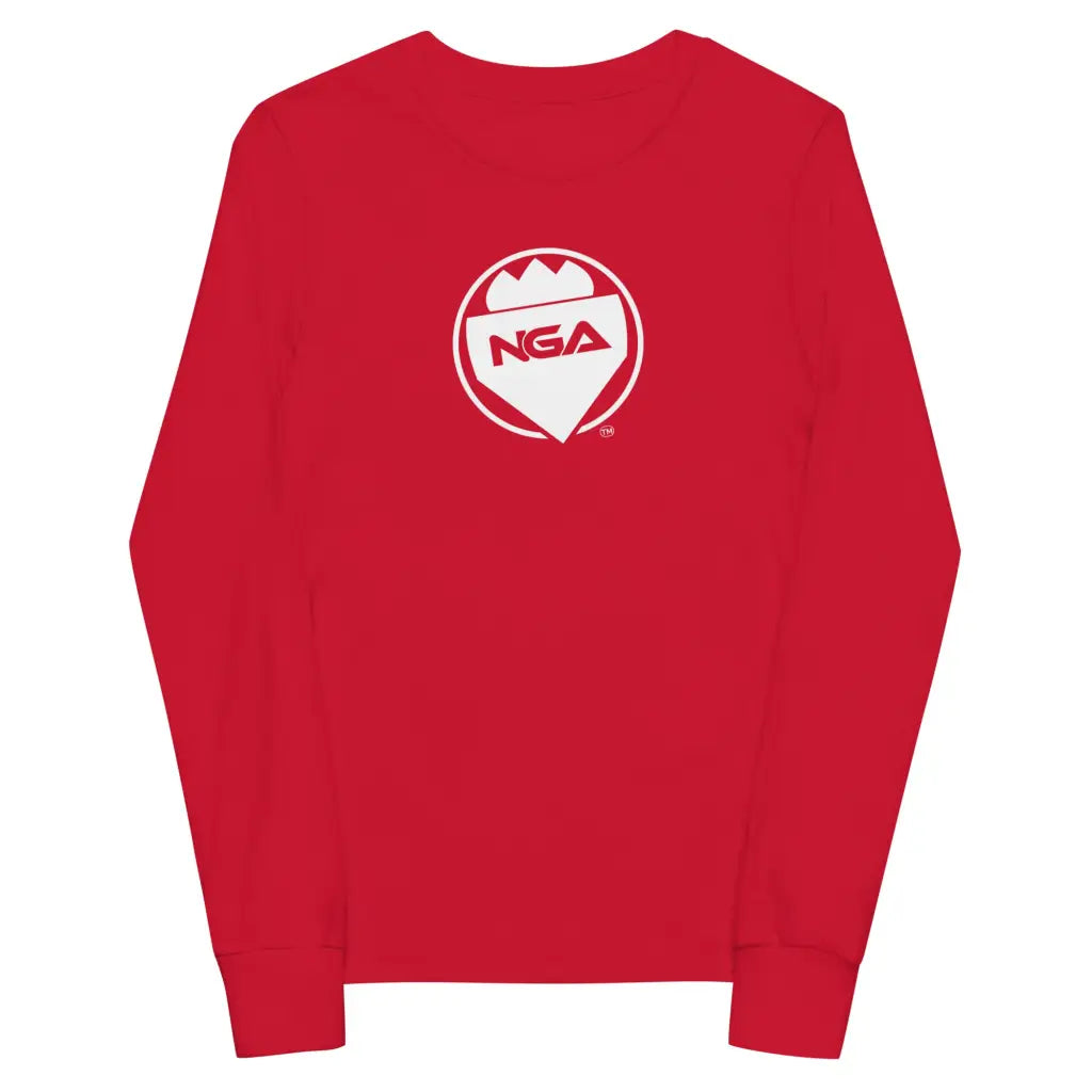 Youth long sleeve tee - Red / S