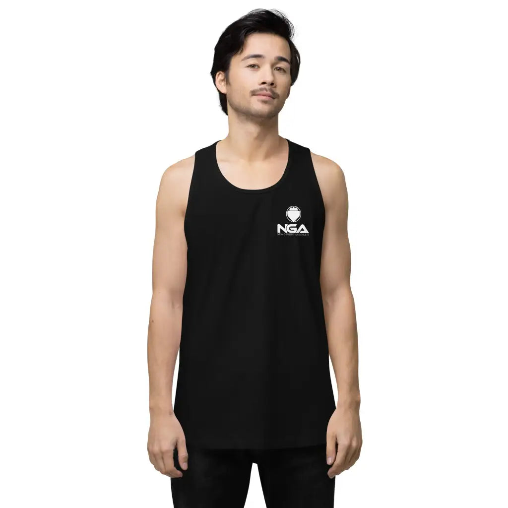 Nga Paragon Relaxed Black Men’s Tank Top (white Logo)