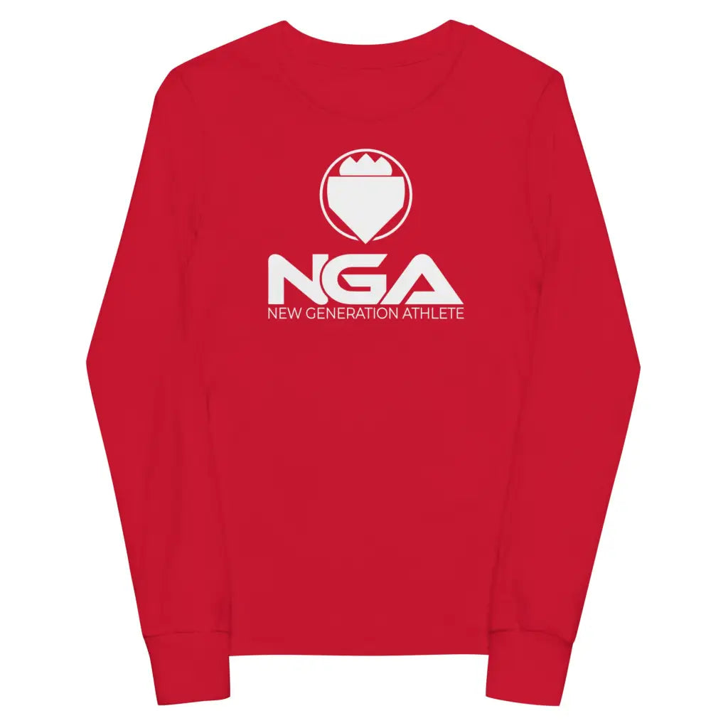 Youth long sleeve tee - Red / S