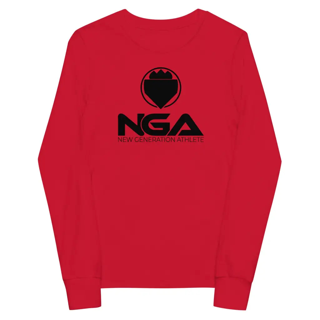Youth long sleeve tee - Red / S