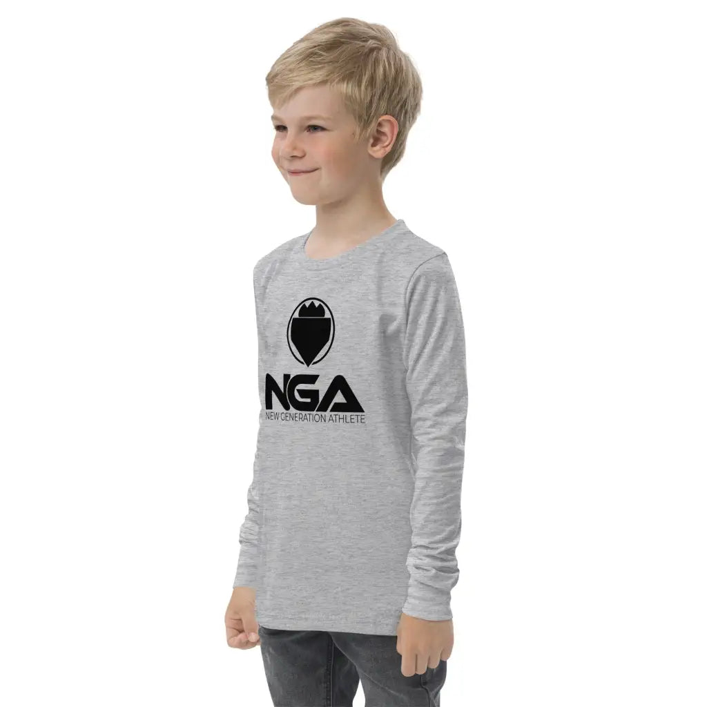 Nga Signature Kids Long Sleeve Top (gray) - New Generation Athlete