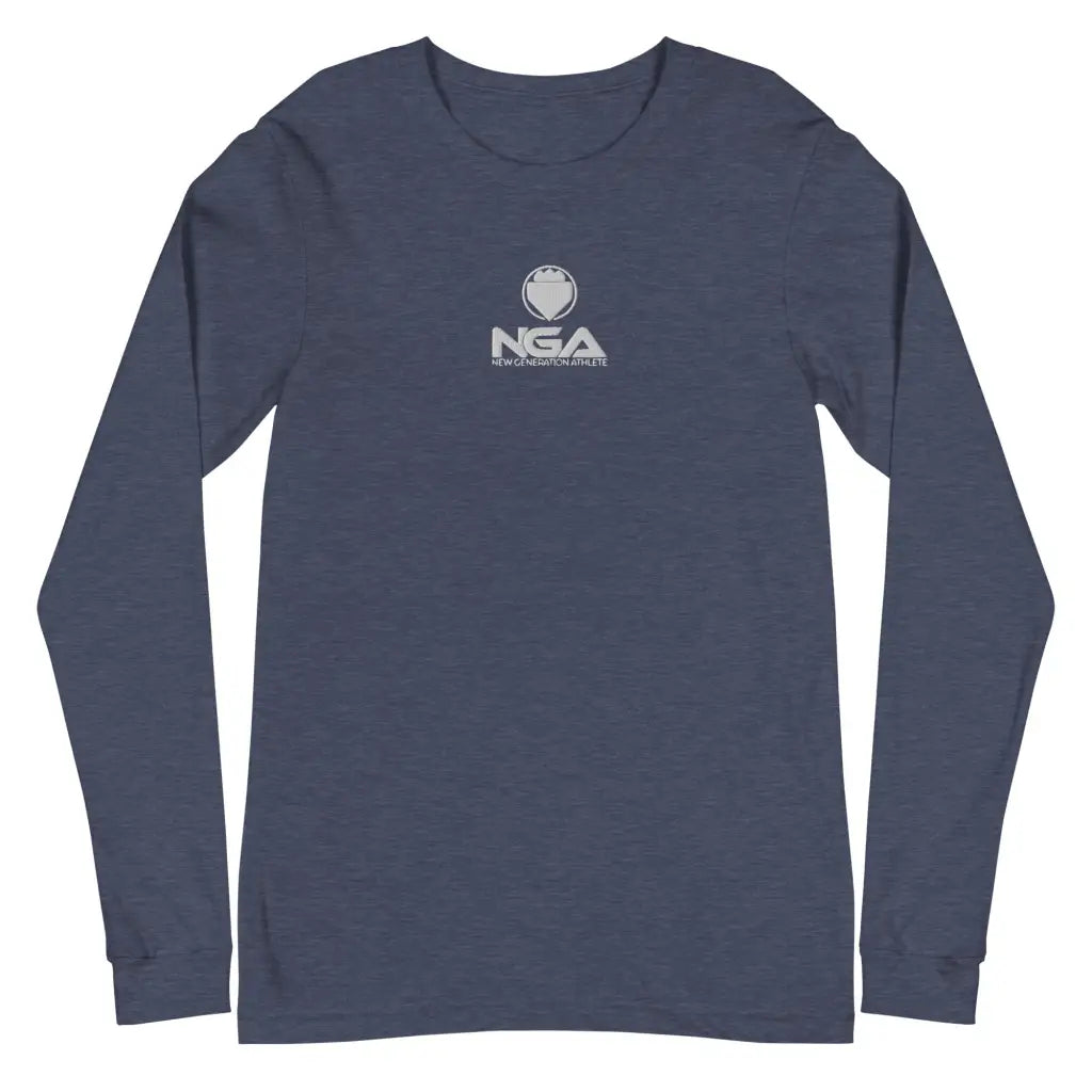 Men’s Long Sleeve Tee - Heather Navy / XS - Long Sleeve Tee