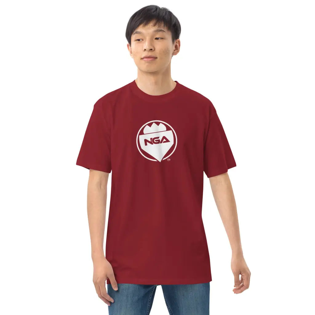 Men’s premium heavyweight tee - Brick Red / S - T-shirt