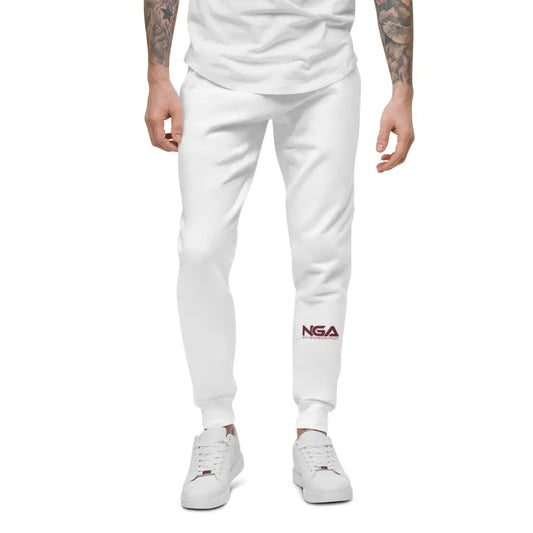 Men’s fleece sweatpants - White / XS - Sweatpants