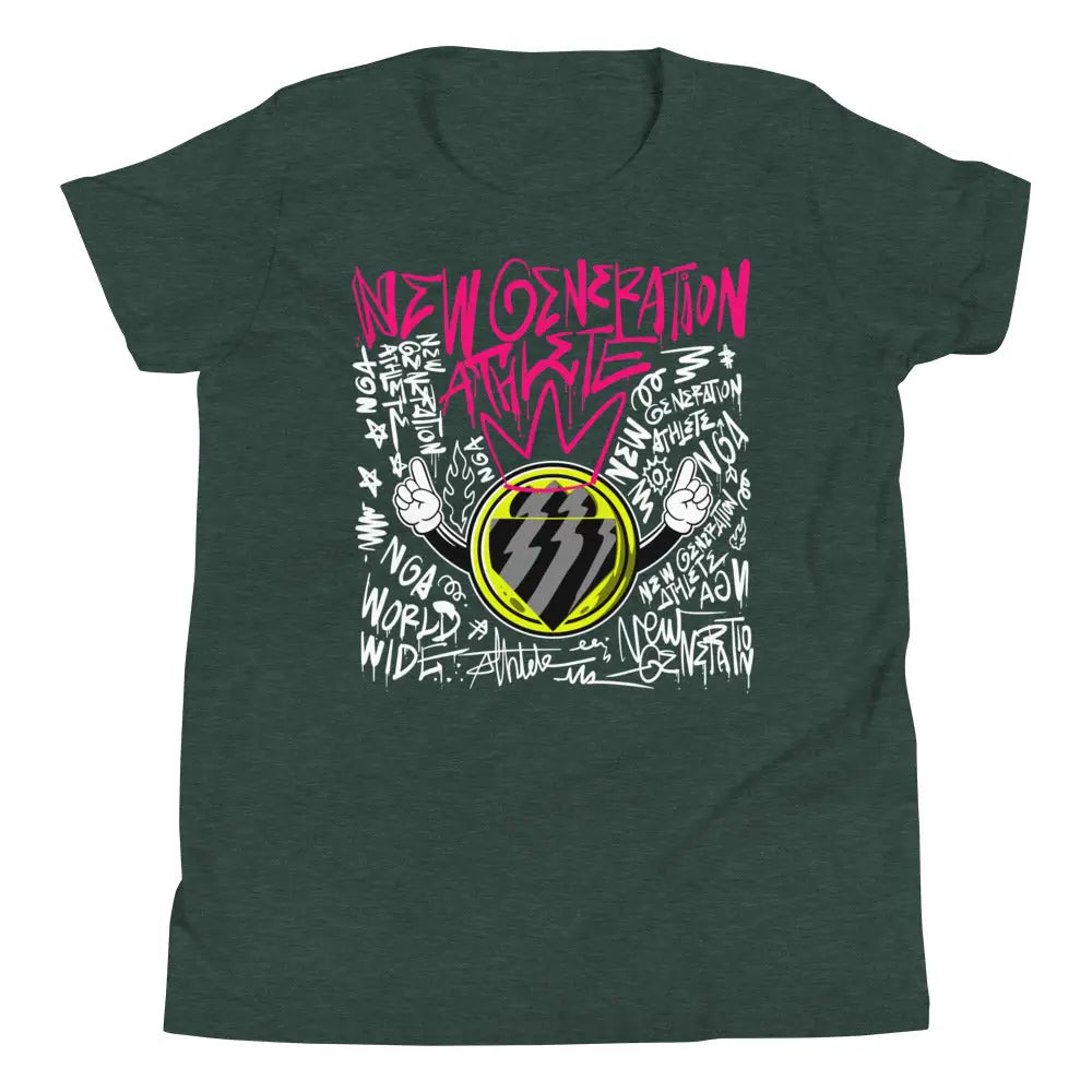 Girls Short Sleeve T-Shirt - Heather Forest / S - T-shirt