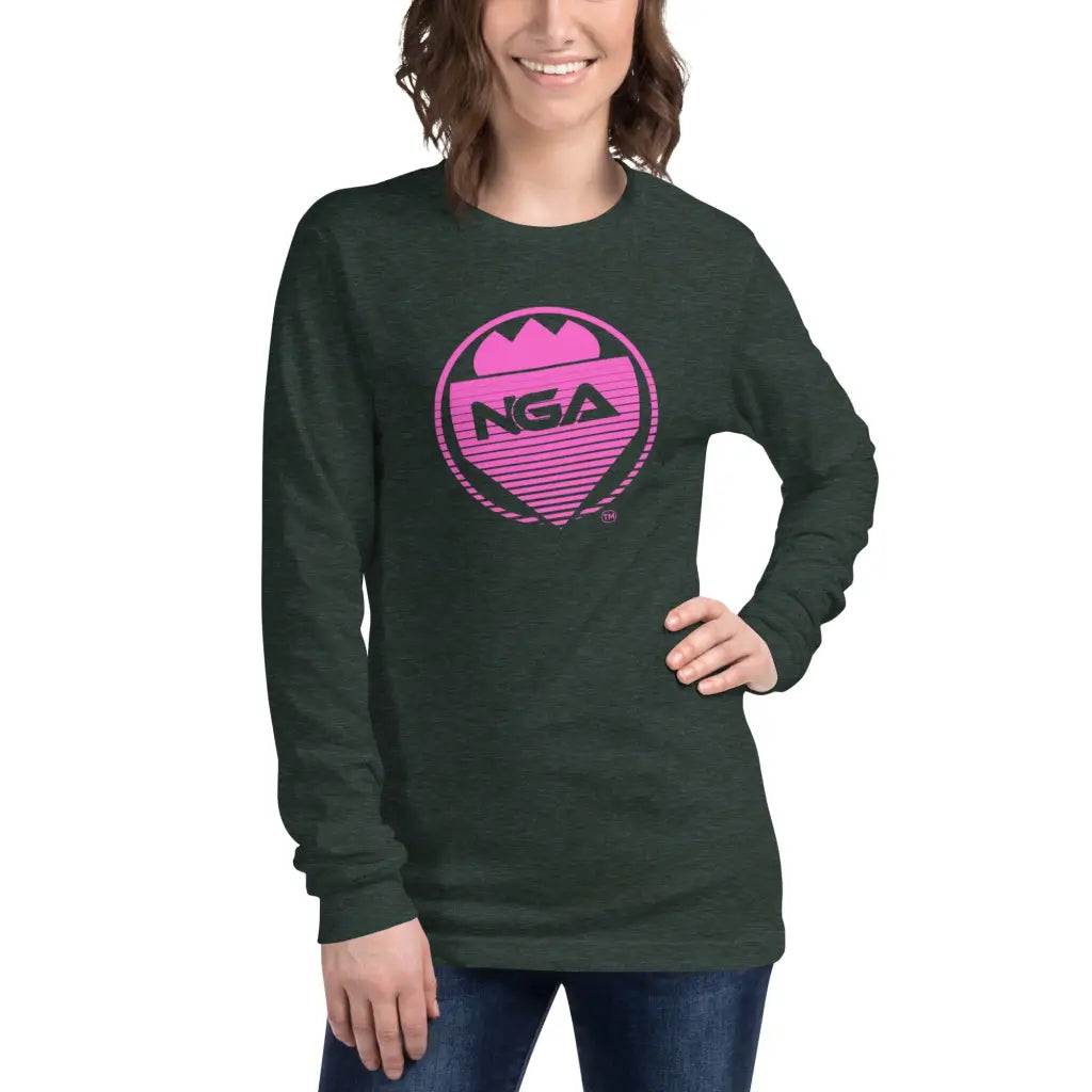 Women’s Long Sleeve Tee - Heather Forest / XS - Long Sleeve