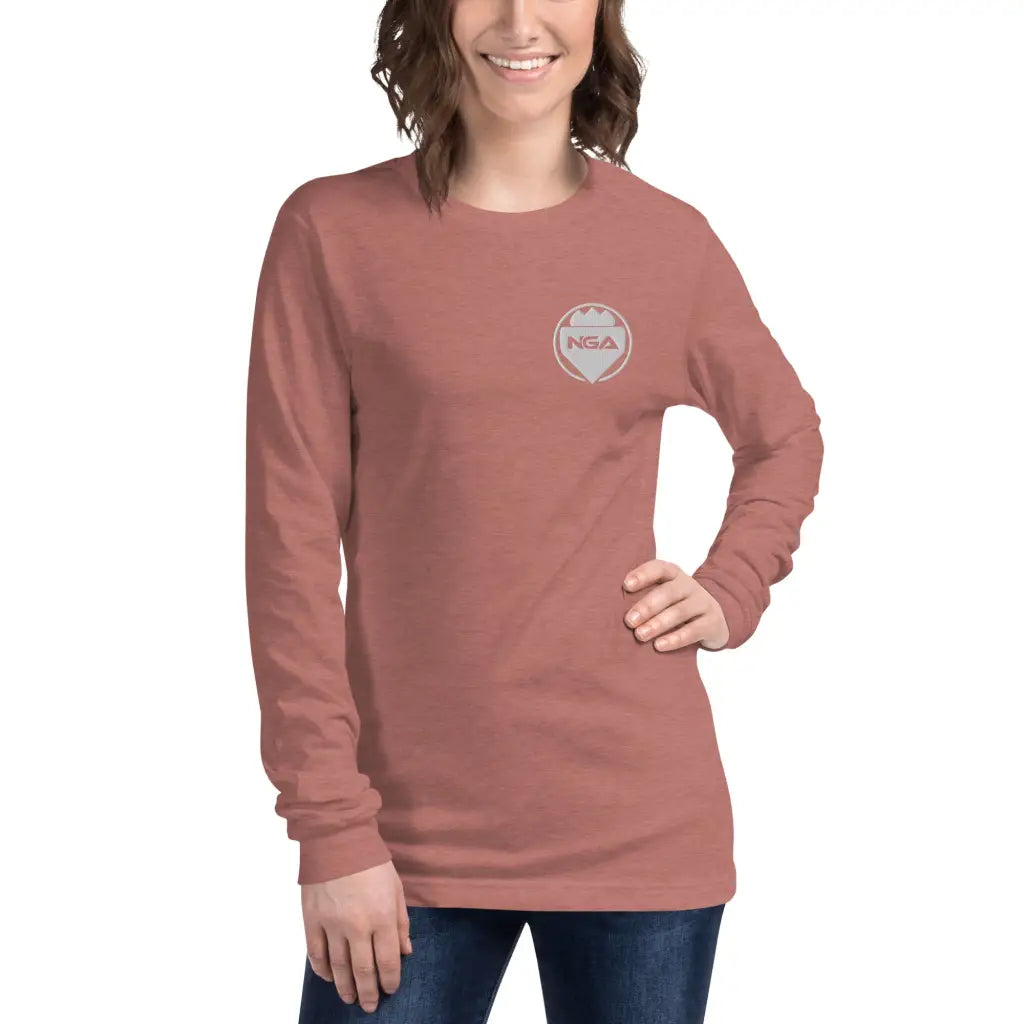 Women’s Long Sleeve Tee - Heather Mauve / XS - Long Sleeve