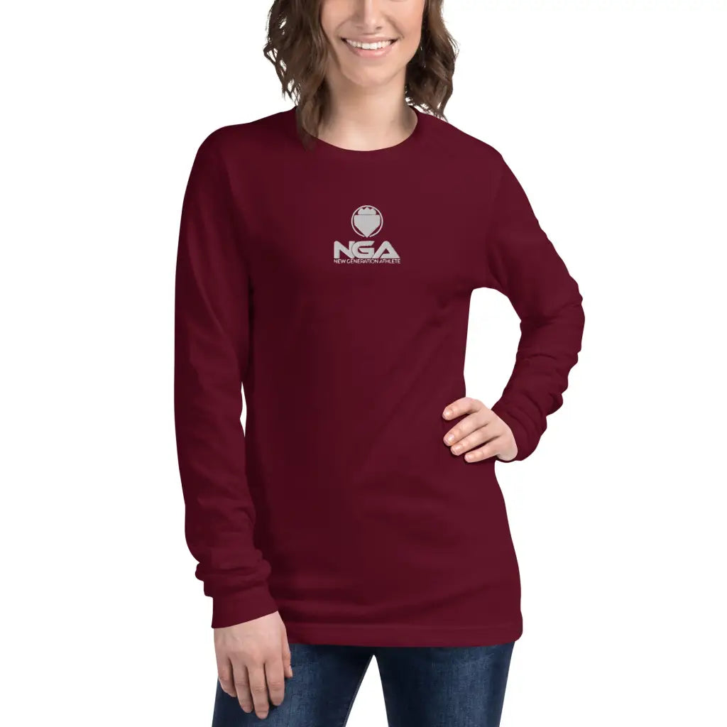 Women’s Long Sleeve Tee - Maroon / XS - Long Sleeve Tee