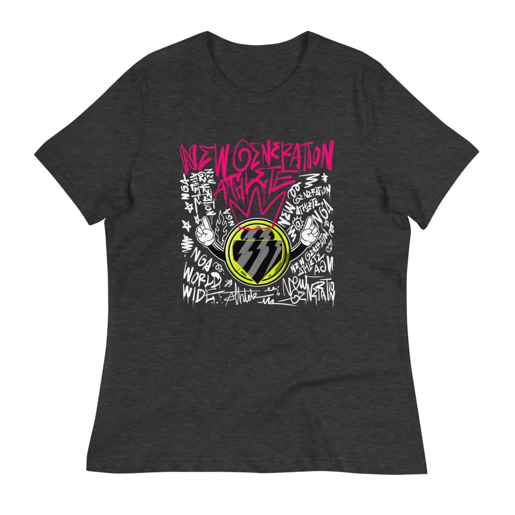 Women’s Relaxed T-shirt - Dark Grey Heather / S - T-shirt